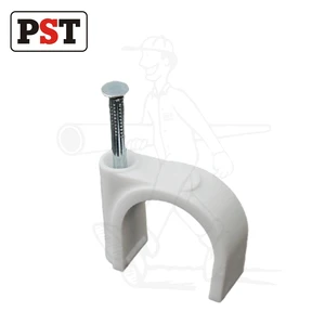 PP Material White Circular Cable Clips