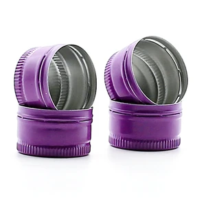 18mm 24mm 28mm 30mm Aluminium Cap For Glass Bottles Pilfer Proof Custom Logo Metal Ropp Cap