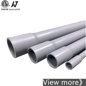 ETL Listed 1in Grey PVC Pipe Rigid Plastic Electrical Wire Conduit SCH40 Schedule 40 UV & Fire Resistant Tube PVC Conduit