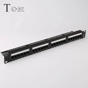 PN-01 24-Port Cat6 Unshielded Wallmount or Rackmount Patch Panel, Compatible with Cat 3/4/5/5e/6 Cabling