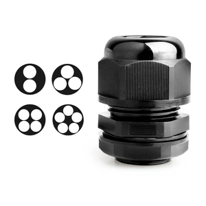 IP68 Protection Level Double Input 3 & 4 Holes Nylon Cable Glands Waterproof Flat Hole Porous Nylon Cable Connector With 2 Holes