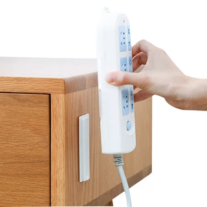 Adhesive Power Strip Holder Self Adhesive Fixator Wall Mount Plug-in Socket Fixer Bracket Stand