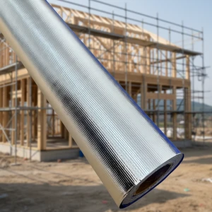 High Reflectivity Aluminum Foil/MPET Backed PE Woven Fabric Build Sarking Roof Insulation Underlayment