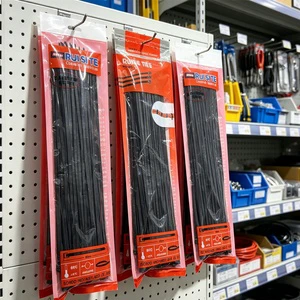 Black Nylon 66 Self-Locking Cable Ties 100mm/200mm/300mm 2.5mm/3.6mm/4.8mm Width Industrial Use Factory Direct Sale