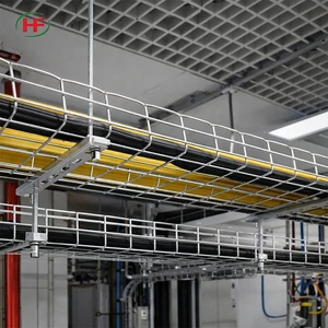 Cable Tray Wire Mesh OEM ODM Service Galvanised Surface Stainless Steel Wire Mesh Cable Tray for Straight Bracket