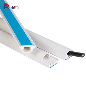Factory Extruded PVC Plastic Electrical Conduit Mini Trunk Self Adhesive Cable Trunking Cutting Service 10*20mm Construction Use