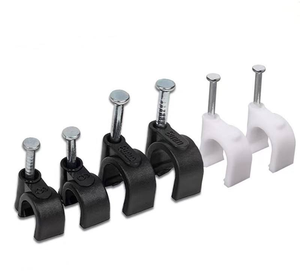 Round Plastic Self-Locking Nylon U Type Cable Clips for Wire Management 4MM 5MM 6MM 8MM 10MM