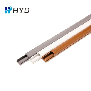 Factory High Quality PVC Cable Channel 12x8mm Brown Round and Square Electrical Conduit with Fireproof Feature Sticker