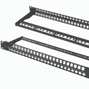 1U 19 Inch 48 Port Blank RJ45 Keystone Patch Panel Rack Mount With and Without Cable Manager
