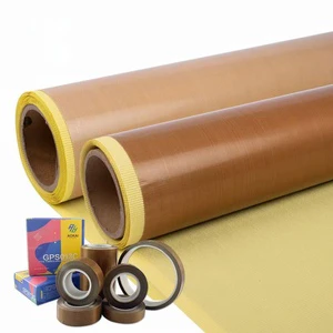 Copper-colored Wear-resistant PTFE Coated Fiberglass Tape PTFE Glass Cloth Tape