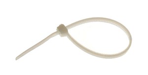 100 units of natural color nylon cable ties 3.6x200mm.