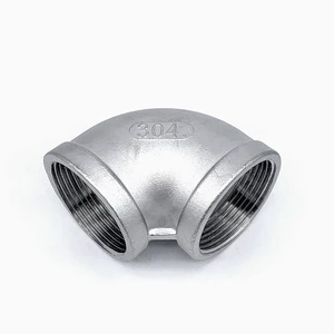 304/316 Stainless Steel Female Elbow Pipe Fitting Smooth Low Pressure Corrosion-Resistant Hexagon Head 1 Year Warranty Home