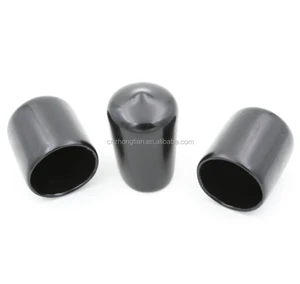 ID 50mm Height 30mm Black Rubber End Caps for Pipe Tubing