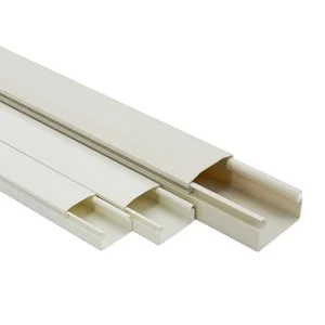Flame-Retardant PVC Cable Tray Surface-Mounted Square Cable Tray for Wires and Network Cables White Home Decor Cable Tray