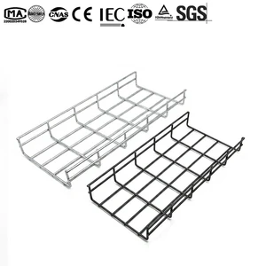 Customized Industrial Corrosion-Resistant Galvanized Wire Mesh Cable Trays Steel 200mm Side Rail Height Communication
