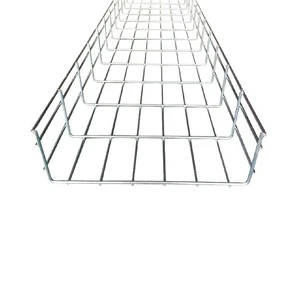 Electro Galvanized Wire Mesh Cable Tray High Efficiency Ventilation Light Medium Duty Load Capacity for Telecommunication Base