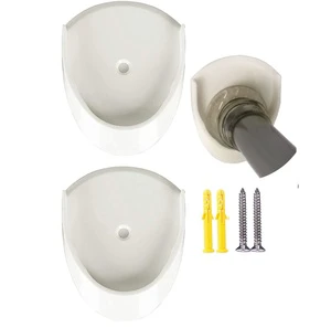 Adhesive Wall Mount Shower Curtain Tension Closet Pole Rod Retainer Bracket Holder