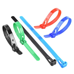 6 Inch 150x7.6mm Reusable Nylon 66 Cable Ties 100pcs Black Zip Tie for Computer Wire 150x7.6mm Releasable Loop Tie