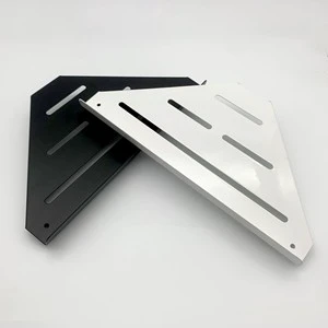 YHD Stainless Steel 304 Black Waterproof Multi-Layer Corner Bath Shelf Space-Saving Adhesive Wall-Mounted Shower Caddy Bracket