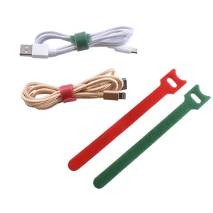 Reusable Nylon Cable Ties 12mm Self-Gripping Wire Management Straps Hook Loop Self-Locking for Organizing Cables