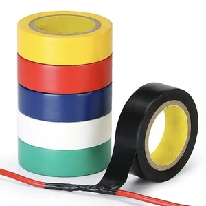 Color Black PVC Electrical Insulation Tape High Viscosity Weather Proof Flame Retardant Safety Electrical Tape
