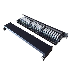 Real Cat6A 10Giga Network STP Fully Shielded High Density Heavy Duty / Kron IDC / 1U 48 Port 19