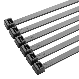 Factory Wholesale 7.6*300mm Black Nylon Zip Plastic Cable Tie Self-Locking Eco-Friendly With Custom Logo Economically Efficient