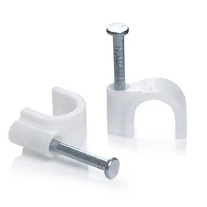 4mm 5mm 6mm 8mm 10mm Cable Wire Clips Cable Clip with Steel Nail