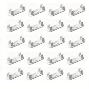 20pcs Clear Adhesive Cable Management Clips Organizers for TV PC Ethernet for Home Office & Wall Desk Organization