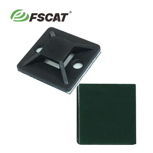 FSCAT Industry Heavy Duty Self Adhesive Cable Tie Mounts 28x28mm Nylon Cable Tie Mount Base Strong Adhesion for Cable Management