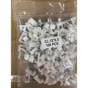 R=12mm H1=6.1mm Surveillance Cable Clips for RG59+2C CL-12*6.5