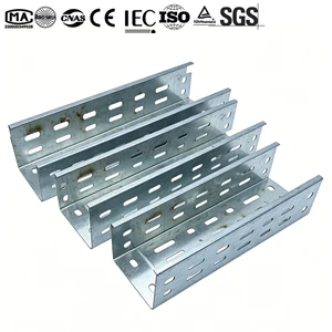 Perforated Cable Tray With Cover Galvanized Spray Tray-type Lighting Heat Dissipation Strong Weak Cable Trays