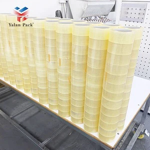 Yalanpack Clear Adhesive Packing Tape Waterproof Acrylic Free Bopp Carton Sealing Tape Transparent Plastic High Quality 45mic