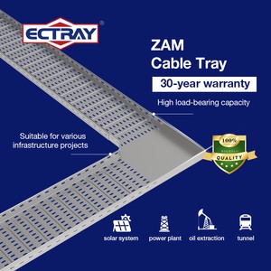 ECTRAY Ventilated/Perforated Galvanized Steel Customizable Size Outdoor Landscape Energy-saving Cable Management Cable Tray