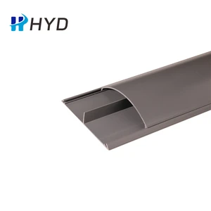 Factory Wholesale Curved Wiring Duct PVC Building Materials Grey Cable Trunking