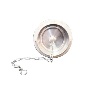 Fire Fighting Equipment Aluminum Material Storz Type Male Thread Sealed Cover Blind End Cap Chain Flexible Silver Coupling Cap