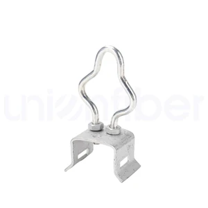 Pigtail Hook Pole Mounting Bracket FTTH Fiber Optic Support Galvanized Steel High Strength Aerial Power Line Hardware Accessory