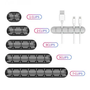 New Desktop Earphone Cable Clips 1/2/3/5/7 Silicone Cable Winder Wire Cable Organizer