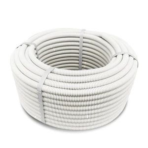 Nanoco White PVC Flexible Conduit Corrugated Pipe 16mm-32mm BS EN 61386-22:2004+A11:2010 Standard High Quality Ready Export