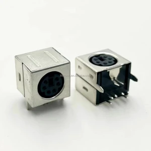Brass Contact Material 6-Pin DC Jack for Power Wire Connections for PCB Applications