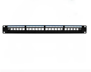 High Quality 24 Port 1U 19Inch UTP Module Patch Panel 19 Inch Blank Patch Panel for Network Cabling System