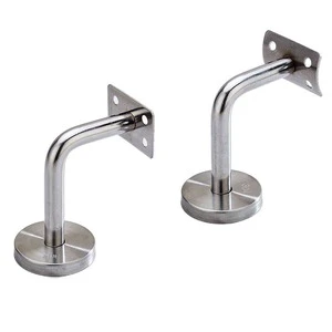 304 Stainless Steel Solid Wall Bracket Staircase Handrail Connector Guardrail Support Customized Metal Parts For Frame Railing