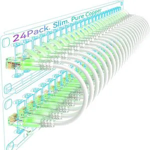 Slim Flexible Cat6a Ethernet Patch Cord 10G 550MHz 28AWG Pure Copper Cat6a UTP Network Cabinet Patch Cord For Network Cabinet