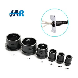 JAR Cable protection UL 94V-2 Fire Resistant m Straight Nylon Flexible Conduit Connectors Fittings Pipe Coupling Joint