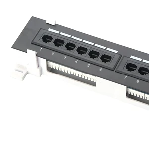 Cat6 UTP 12 Port 1U 19 Inch Keystone RJ45 Wall Mount Rack Mount Patch Panel