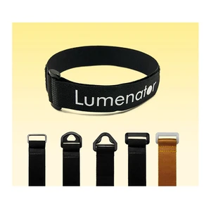 Reusable Custom Printed logo Cable Tie Holder Adjustable Releasable Nylon Hook and Loop Strap Cable Ties With Plastic Buckle