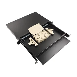 Factory Yuanyi 12C Fiber Optic Patch Panel Drawer Mounted With SPCC Material SC/FC/LC Adapter Fiber Optic Termination Box