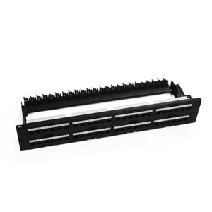 Factory Supply 1U 48-Port Telco Network Patch Panel with Female 8P2C Voice 1 RMS CAT5E/Cat6