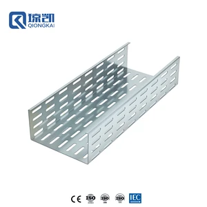 QIONGKAI Cheap Durable Perforated Pre Galvanized Solid Steel Cable Tray Manufacturer For Construction Engineering