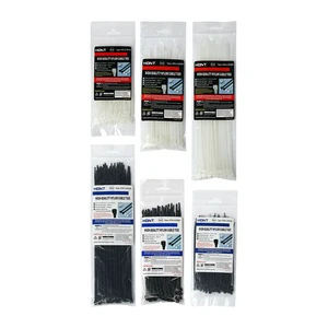 Super Durable, UV Resistant Self-Locking Cable Ties with 25 Percent Increased Clamping Force UL Approved Assorted Sizes
